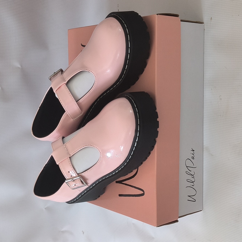 Cute women's Mary Jane T-Strap Creeper preppy Girl platform, Wild pair size 6.5